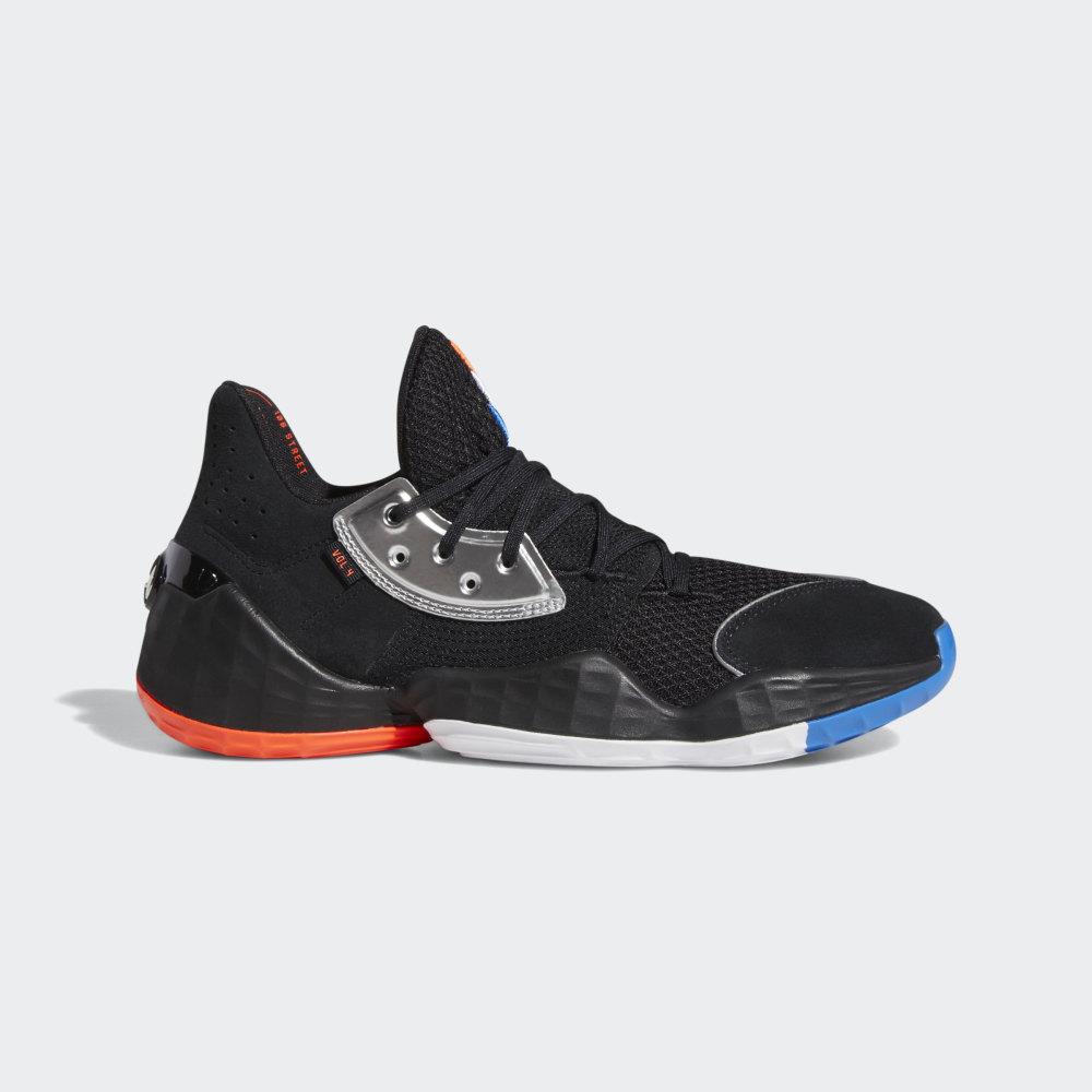 Adidasi Baschet Adidas Harden Vol. 4 Barbati Romania - Negrii/Argintii Metal/Albastri Deschis F97187